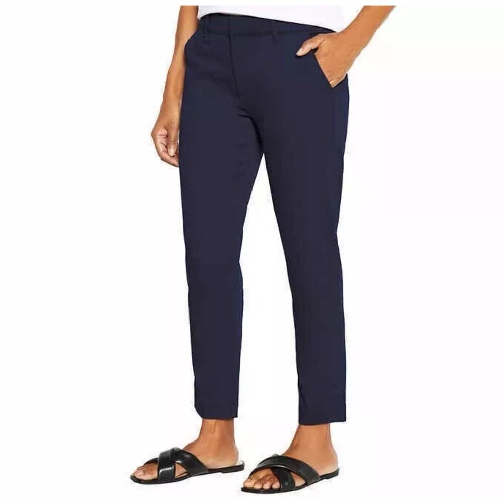 Banana Republic Women's Cropped Chino Pant Navy Blue Size 14